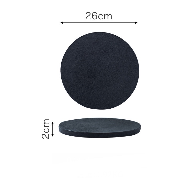 Đĩa sứ tròn Sarang 2 màu đen trắng , Đĩa sứ nhà hàng cao cấp