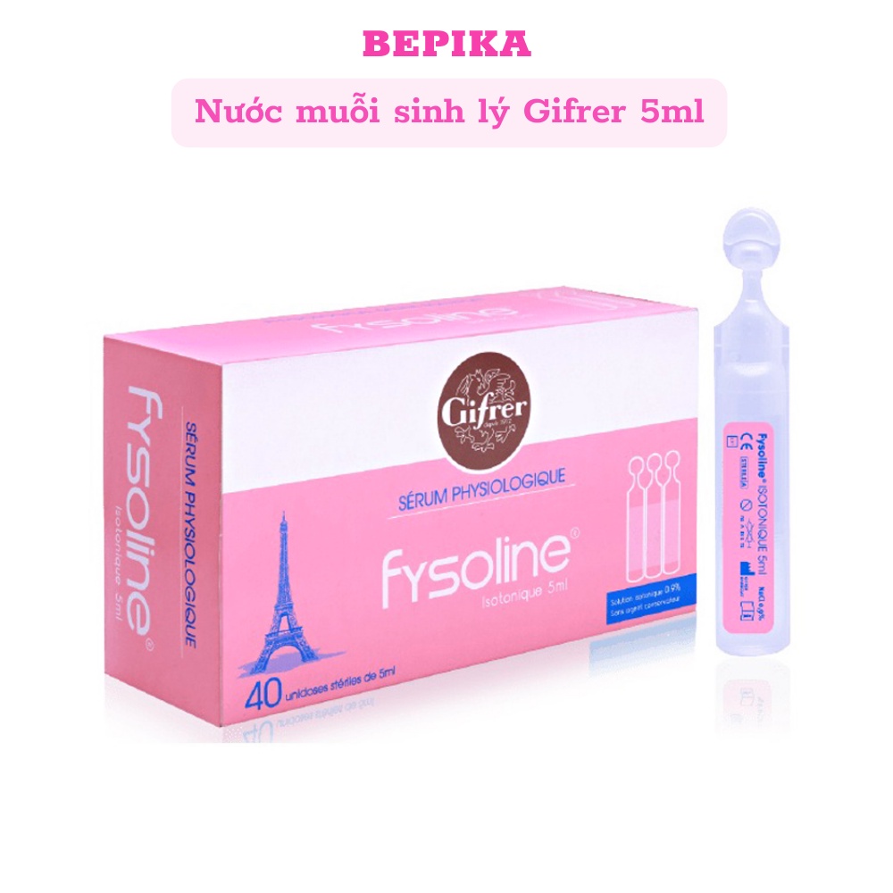 Nước muối sinh lý Fysoline dung vệ sinh mắt và mũi hàng ngày cho bé 5ml lẻ 5 lọ