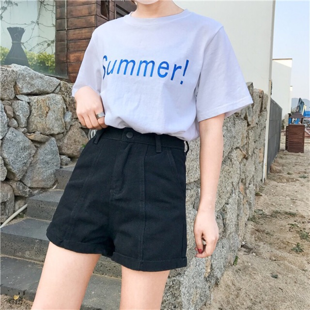 [Mã WASTMAY giảm 15% tối đa 30K đơn 150K] Quần Shorts Cạp Cao Ống Rộng_C1 | BigBuy360 - bigbuy360.vn