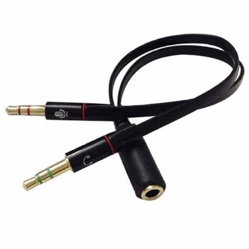 QN0095 ODJH DÂY GỘP 2 JACK 3.5 MICRO + TAI NGHE THÀNH 1 LỖ CẮM JACK 3.5 LY và Cáp gộp audio và mic 3.5mm Jack gộp tai ng