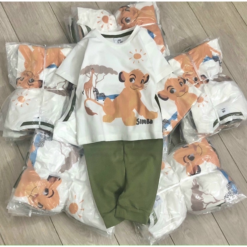 Set HM bé trai❤️Set 3 món gồm áo thun+ quần + nón bé trai