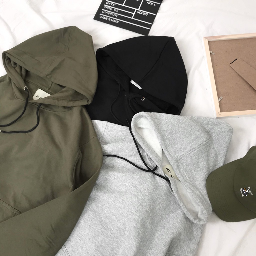 Áo Hoodie Basic JACK LANE, áo hoodie nam nữ trơn unisex