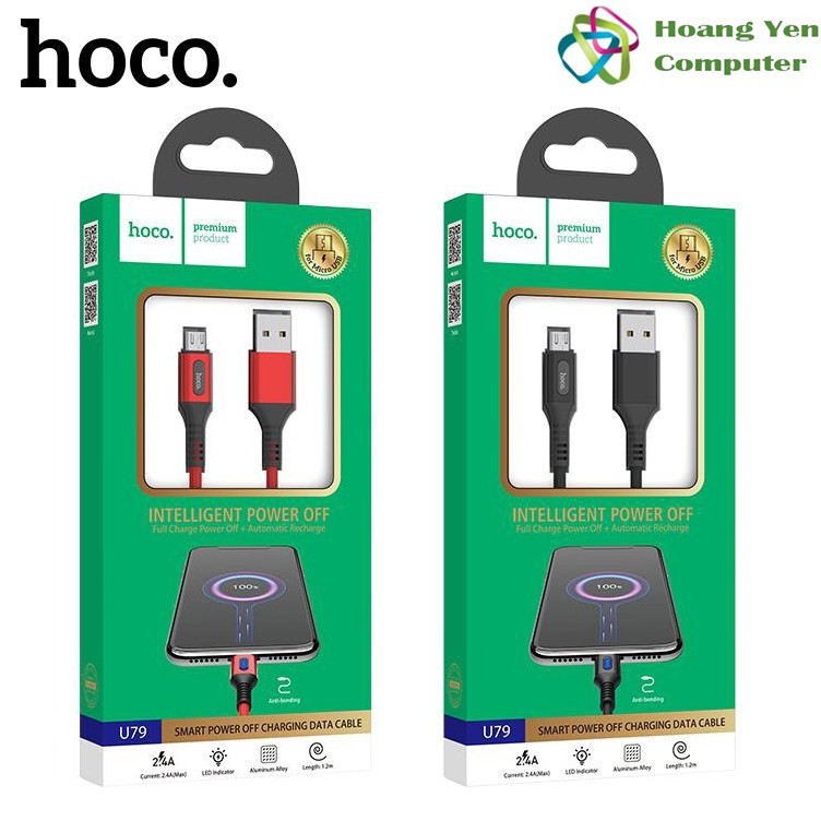Cáp Sạc Nhanh MICRO USB Hoco U79 Dây Dù Dài 1.2M - BH 6 Tháng 1 đổi 1  - Hoàng Yến Computer