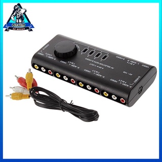 4 in 1 AV Audio Video Signal Switcher Splitter Selector 4 Way Selector
