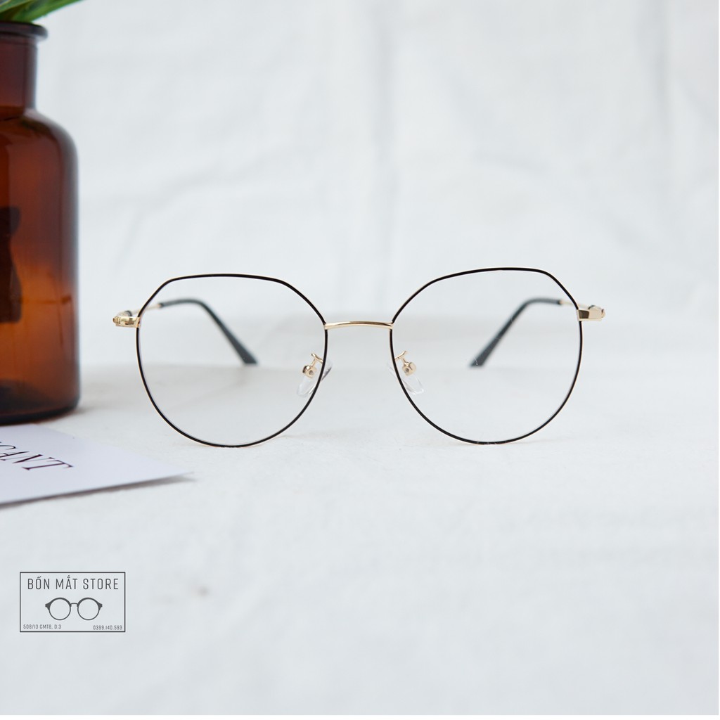 Gọng Kính Cận Kim Loại Form Đa Giác E818