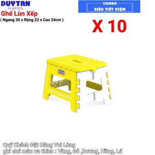 Ghế nhựa duy tân Lùn Xếp - COMBO 10 Cái