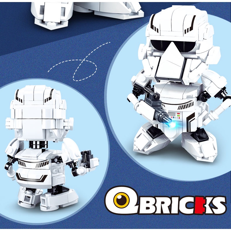 Mô hình đồ chơi lắp ráp xếp hình Lego Star War QBricks Lính Stormtrooper First Oder storm trooper chibi M38 - B0761N
