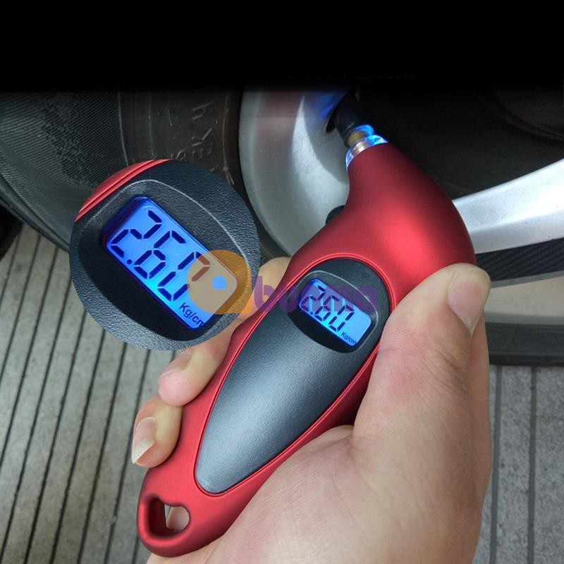 Thiết bị đo áp suất lốp ô tô, xe máy - đồng hồ điện tử mini