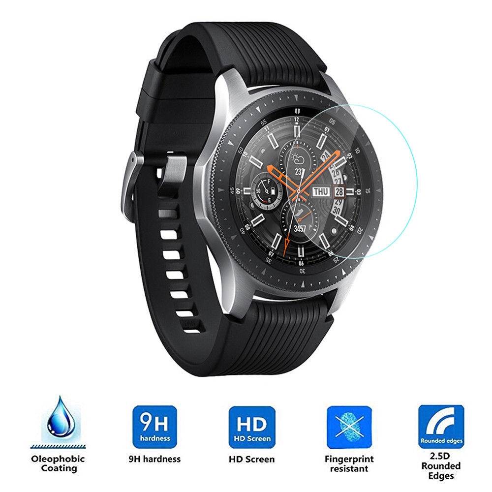3 Miếng dán cường lực HD 9H trong suốt cho đồng hồ thông minh Samsung Galaxy Watch 46mm 42mm