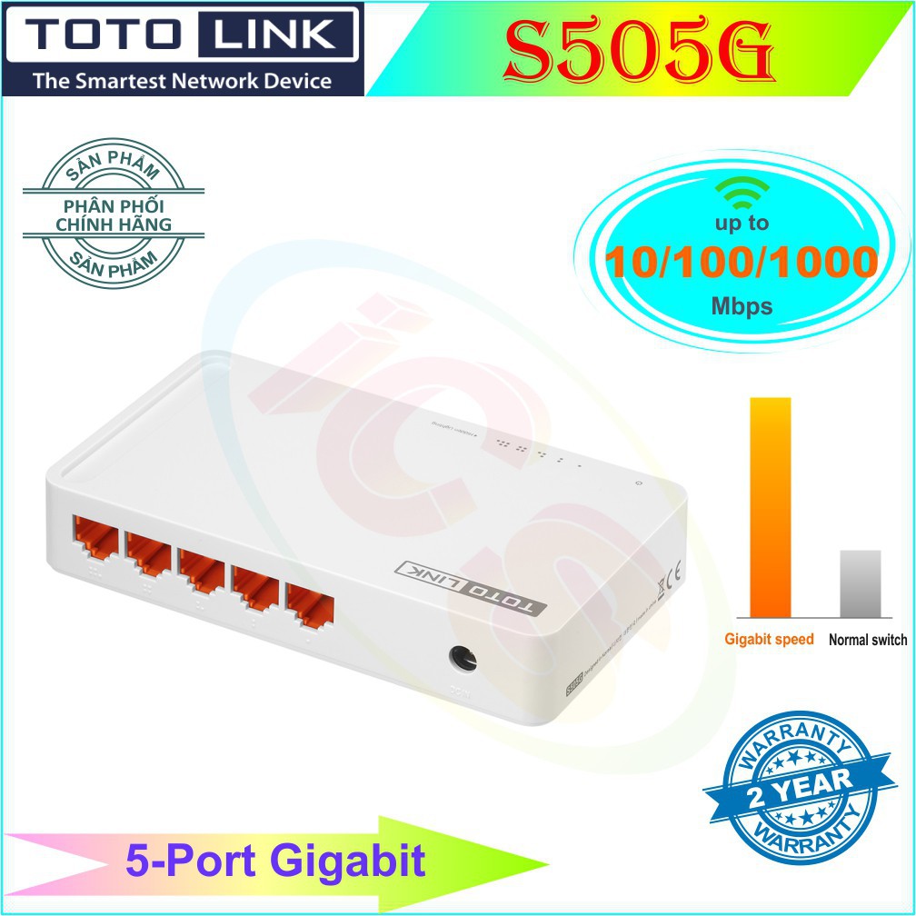 Bộ Chia Mạng Totolink S505G - Switch 5 Cổng Gigabit (BH đổi mới tại Lanh Dung)