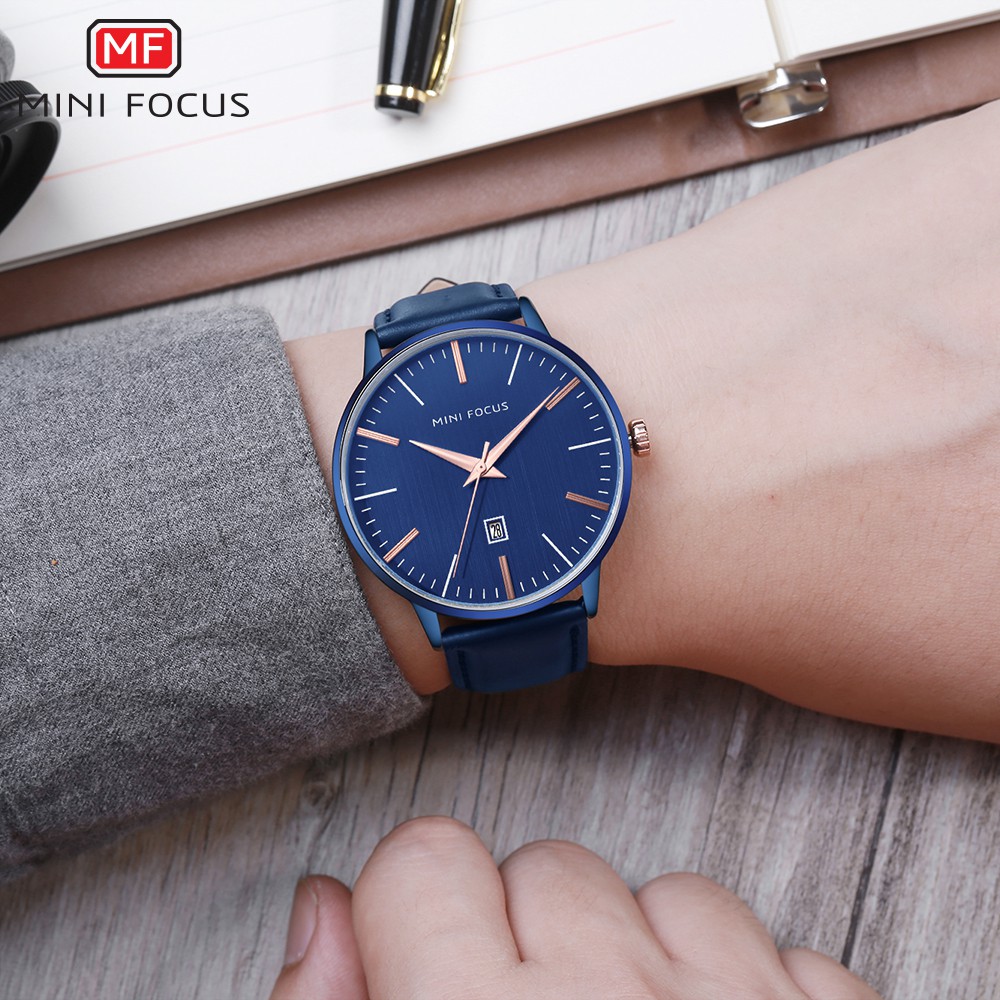 Đồng Hồ Quartz MINI FOCUS Chống Thấm Nước Với Dây Đeo Da