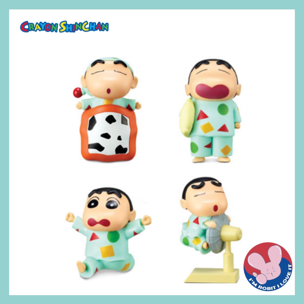 Bộ 4 mô hình đồ ngủ nhân vật bút chì màu / shin chan / mô hình