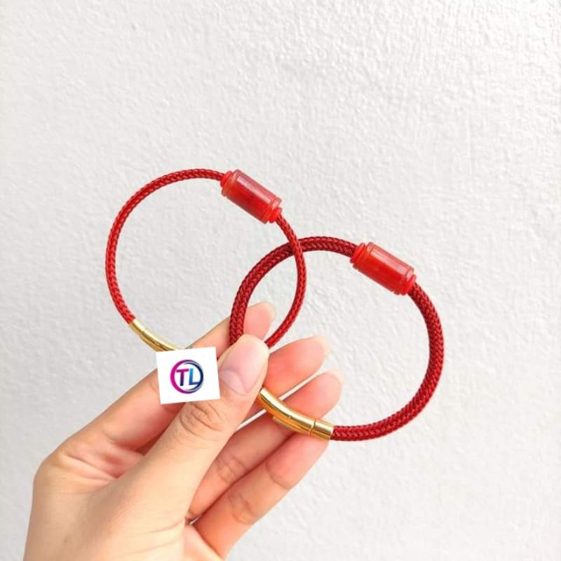 Vòng tay lu thống đầu xuôi đuôi lọt khoá bấm inox dây cước không thấm nước may mắn tài lộc