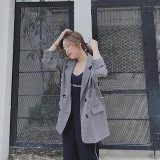 ÁO BLAZER KẺ CARO