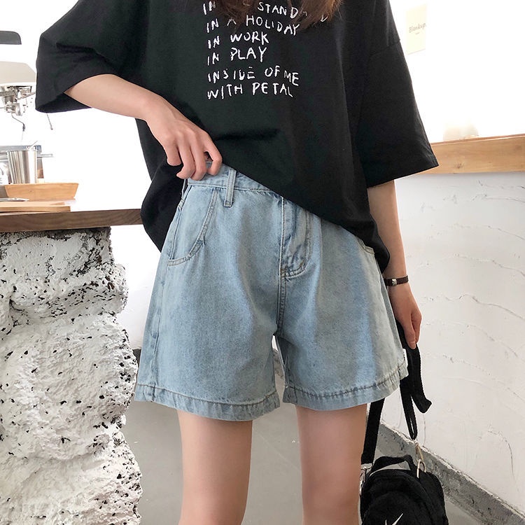Quần short Jean nữ, quần đùi Jean Nữ Dáng Ống Rộng Màu Nhạt Kiểu Dáng Basic Nhẹ Nhàng Q06 SEM CLOTHES
