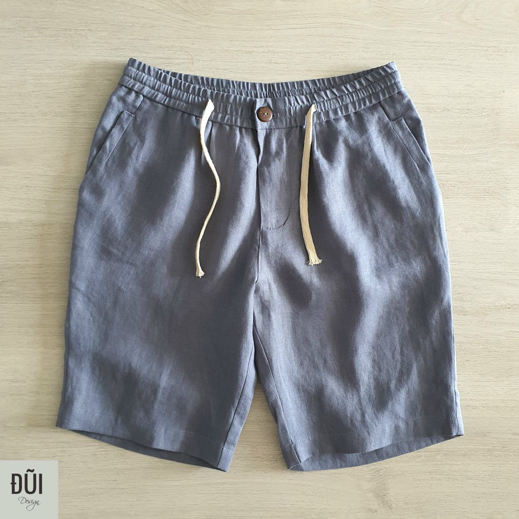 Quần đũi nam cạp chun short ghi