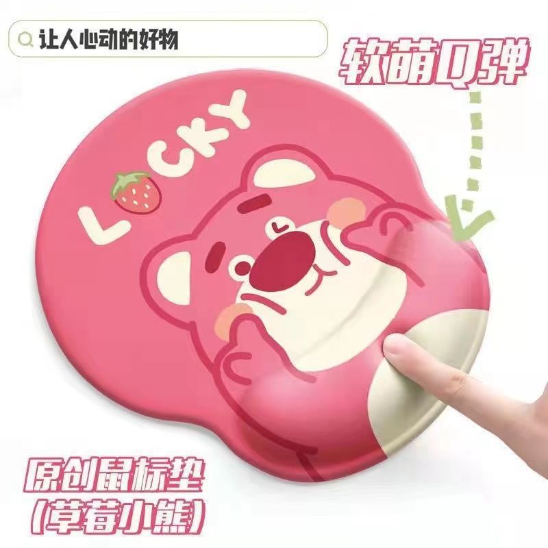 Tấm Lót Chuột Và Bàn Phím Bằng Silicon Họa Tiết Hoạt Hình 3D Chống Trượt