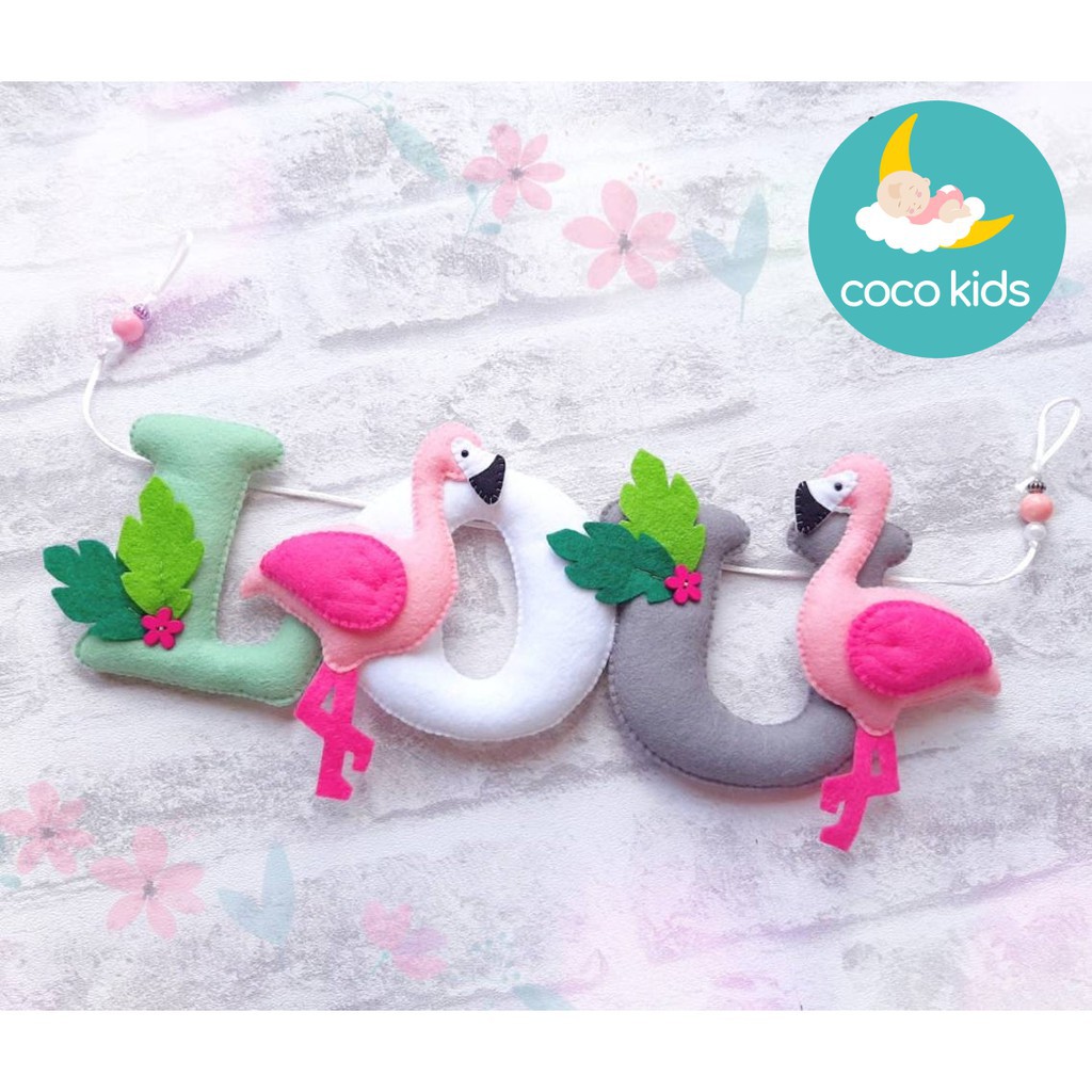 [ĐẸP NHẤT SHOPEE - FREESHIP] Bảng tên treo phòng ngủ handmade, bảng tên tròn trang trí thôi nôi cực đẹp mẫu HẠC HỒNG