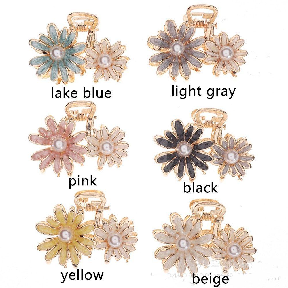 Kẹp Tóc Hình Hoa Đính Ngọc Trai Phong Cách Hàn Quốc Cho Nữ