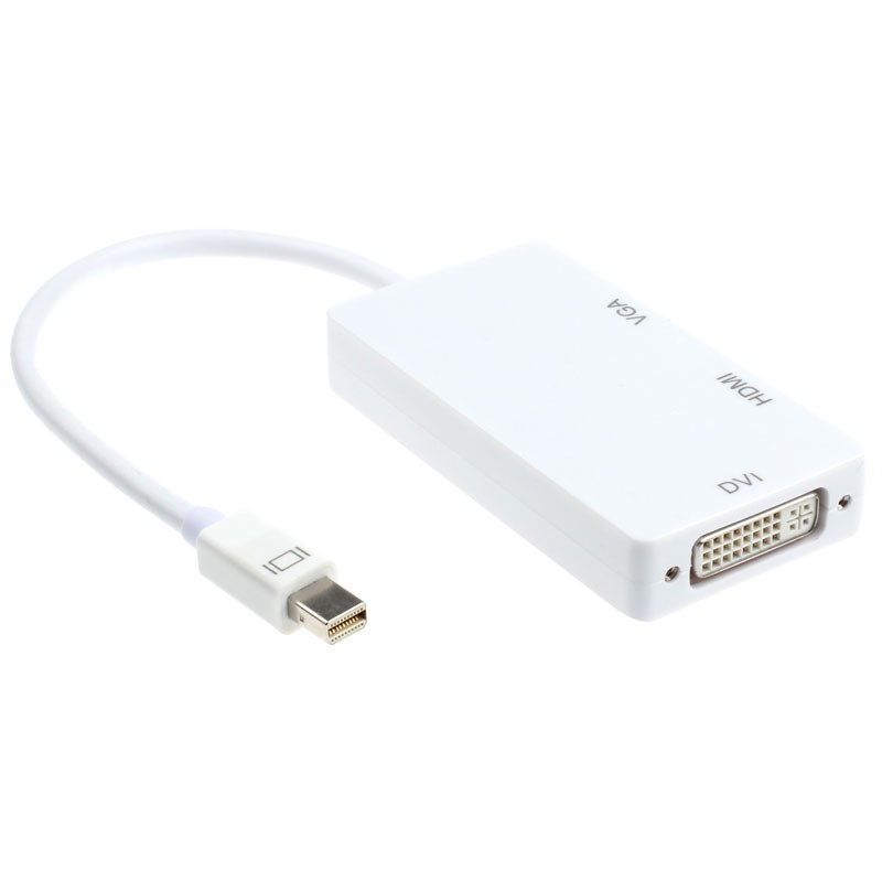 Đầu Chuyển Đổi Từ Displayport Thunderbolt Sang Dvi Vga Hdmi 3 Trong 1 Cho Macbook Imac