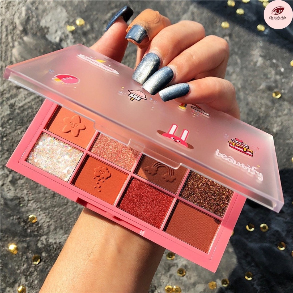 Phấn Mắt SWEET MINT 12 Ô Màu Nhũ BEAUTIFY