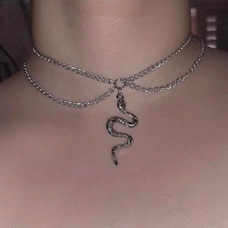Vòng cổ Hình Rắn Mạ Vàng / Bạc Thời Trang Cho Nữ
