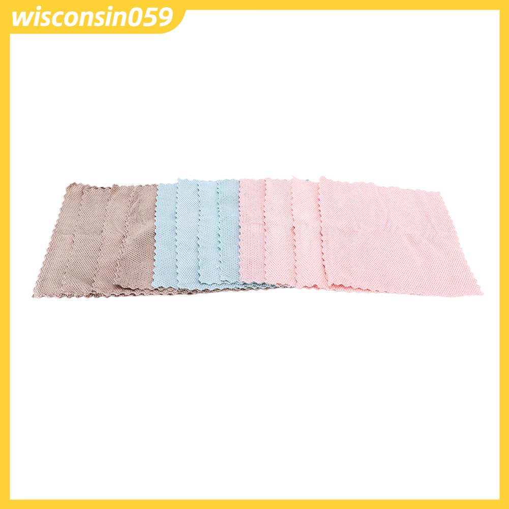Wisconsin059 12 cái / bộ Lông Cừu San Hô Bền Vải Làm Sạch Có Thể Tái Sử Dụng Siêu Thấm Hút Khăn Nhà Bếp
