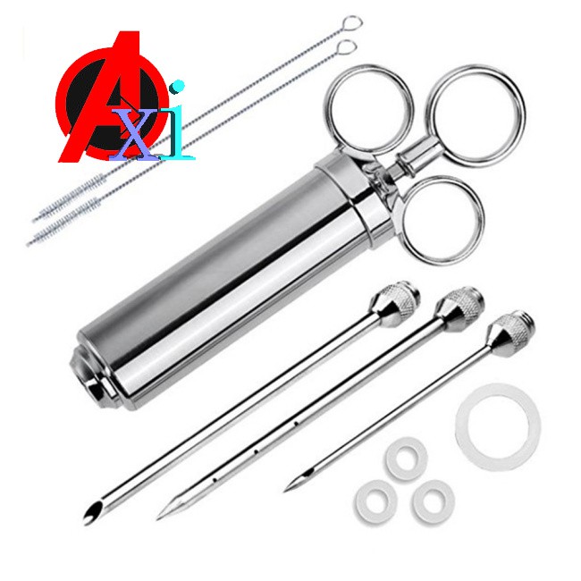 Meat Turkey Injector Stainless Steel 304 Injector Stainless Marinade Syringe