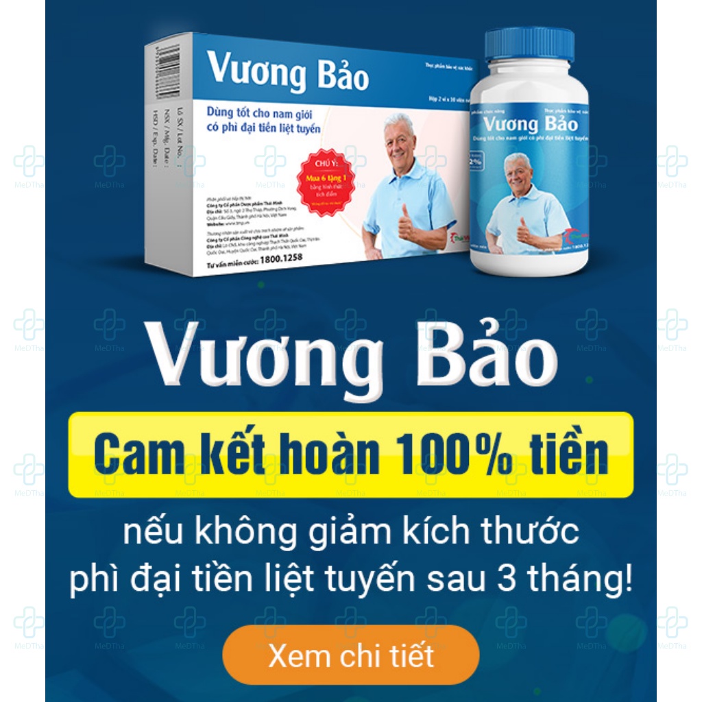 Vương Bảo - Hỗ trợ giảm kích thước u xơ tiền liệt tuyến, giảm triệu chứng tiểu buốt, tiểu rắt