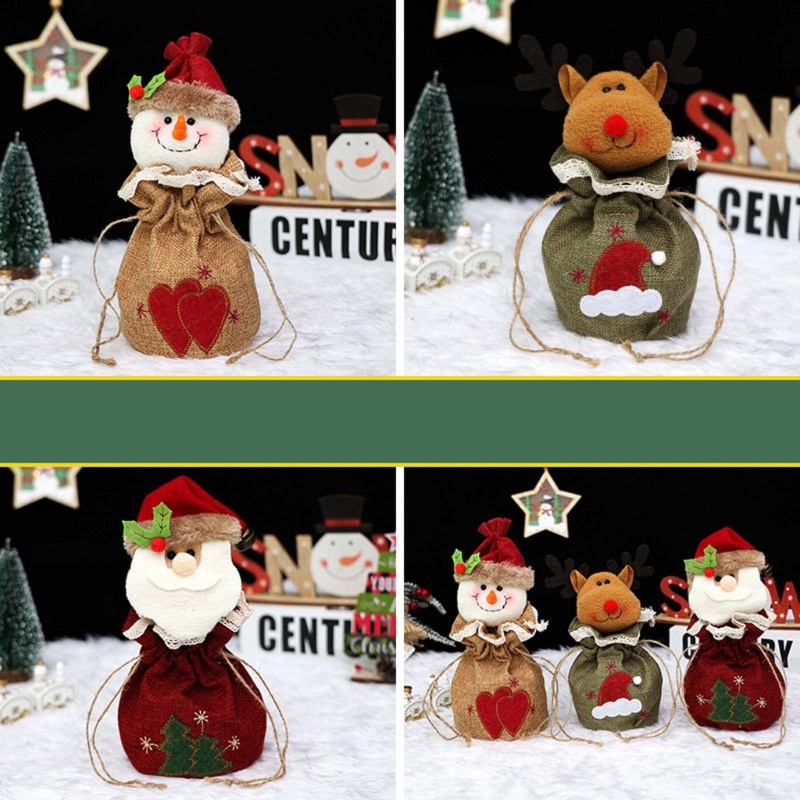 Túi Đựng Bánh Kẹo Họa Tiết Giáng Sinh Hoạt Hình Dễ Thương