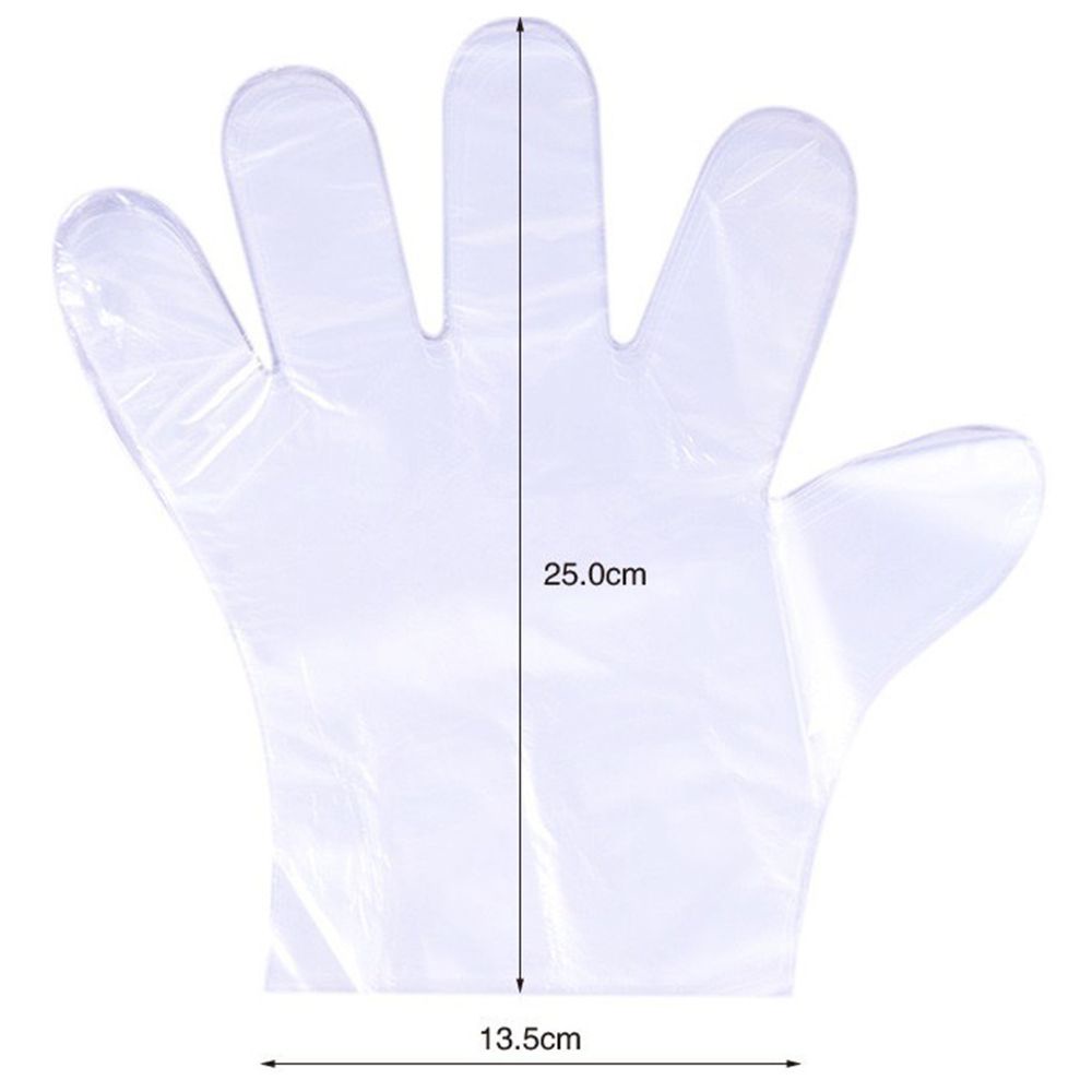Set 100 găng tay nhựa polythene trong suốt dùng một lần an toàn cho nhà bếp