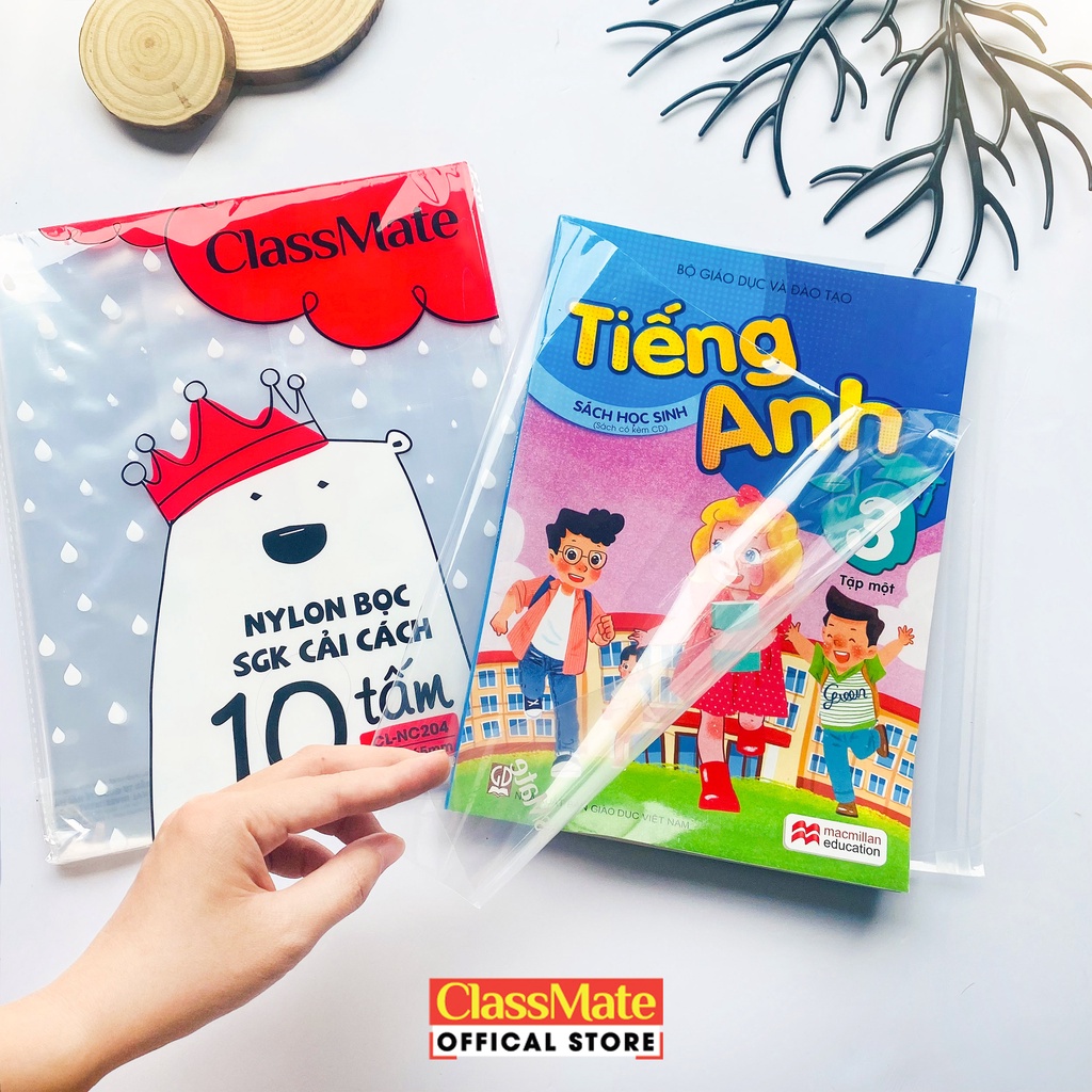 Bọc Sách Giáo Khoa ClassMate Chất Liệu Nhựa Trong, Dẻo, Bền, Chống Thấm NC204