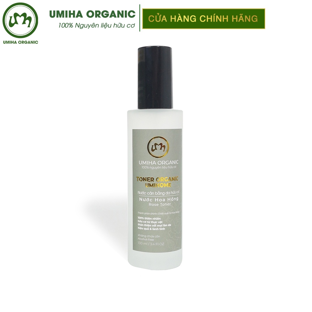 Toner Hoa Hồng hữu cơ UMIHOME 50/100ml nước cân bằng, dưỡng trắng, chống lão hoá da