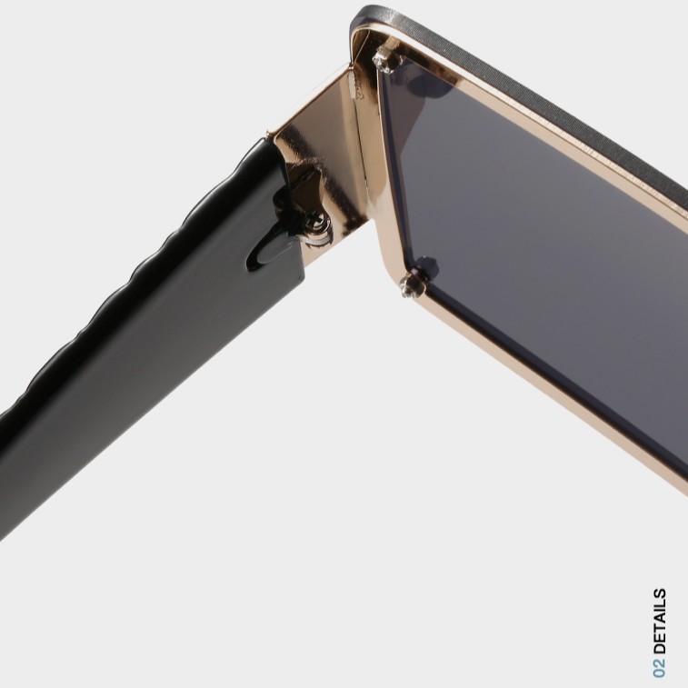 Kính mát gọng vuông bản to phong cách Châu Âu sang trọng