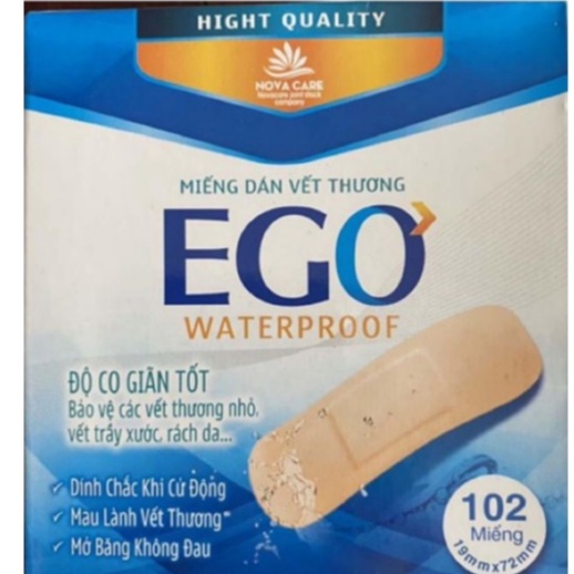 Miếng dán vết thương EGO  Băng dính cá nhân y tế Băng gâu Ego 102