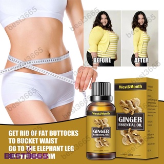 30mlwest tháng tinh dầu gừng lưu bạch huyết massage tinh dầu giảm béo làm nóng tan mỡ hòa tan bụng massage giảm béo dầu &bull; best3665