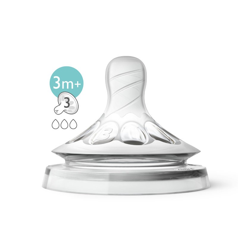 Núm ti AVENT NATURAL cố rộng đủ size 1,2,3,4,5, chất liệu silicone siêu mềm mại, không BPA độc hại, độ bền cao