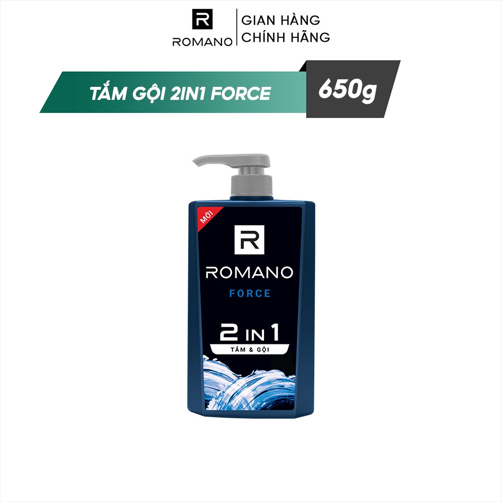 Tắm gội 2 trong 1 Romano hương nước hoa 650g