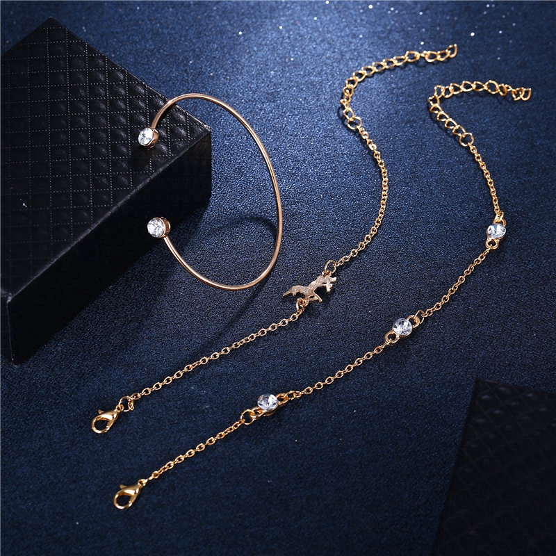 Set 3 Vòng Tay 17KM Thiết Kế Nhiều Lớp Thời Trang Thanh Lịch