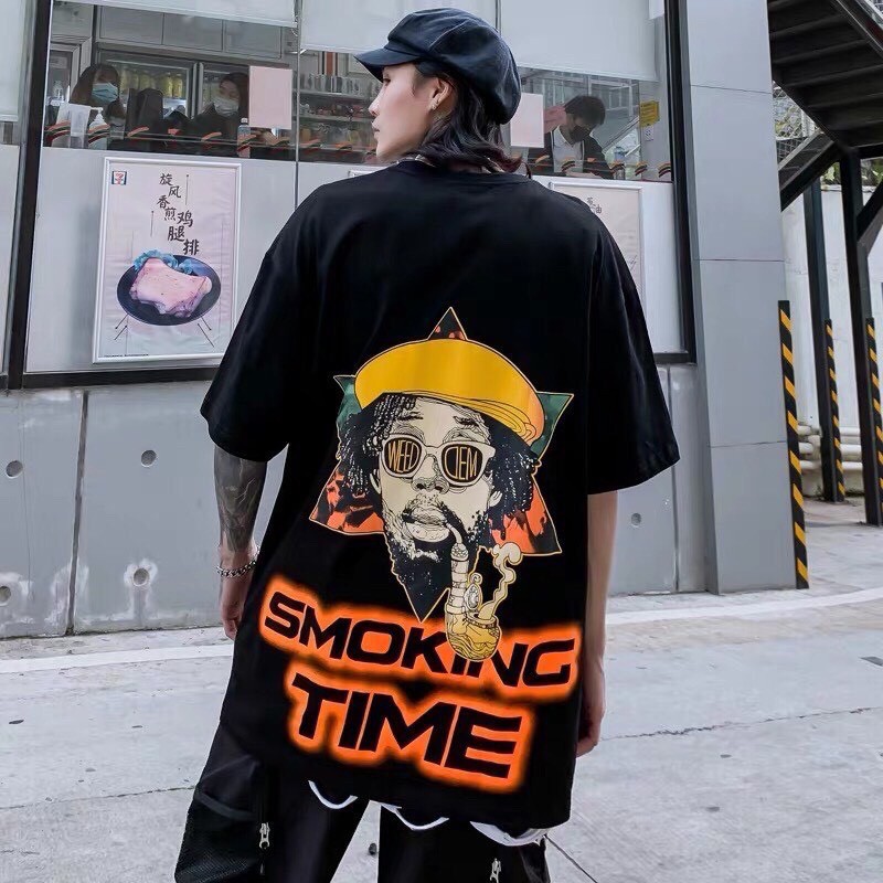 Áo Thun tay lỡ form rộng Smoking