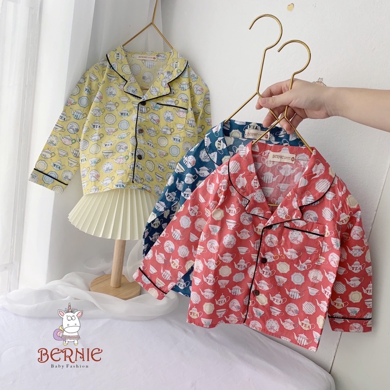 Bộ Thu Đông Pizama Thô Hàn 8-16kg Bé Trai - Bé Gái