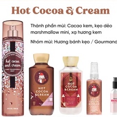 Xịt Thơm Toàn Thân Hot Cocoa and Cream Bath & Body Works Bodymist 30ml/50ml/100ml/Fullsize 236ML ____bath.bodyworks