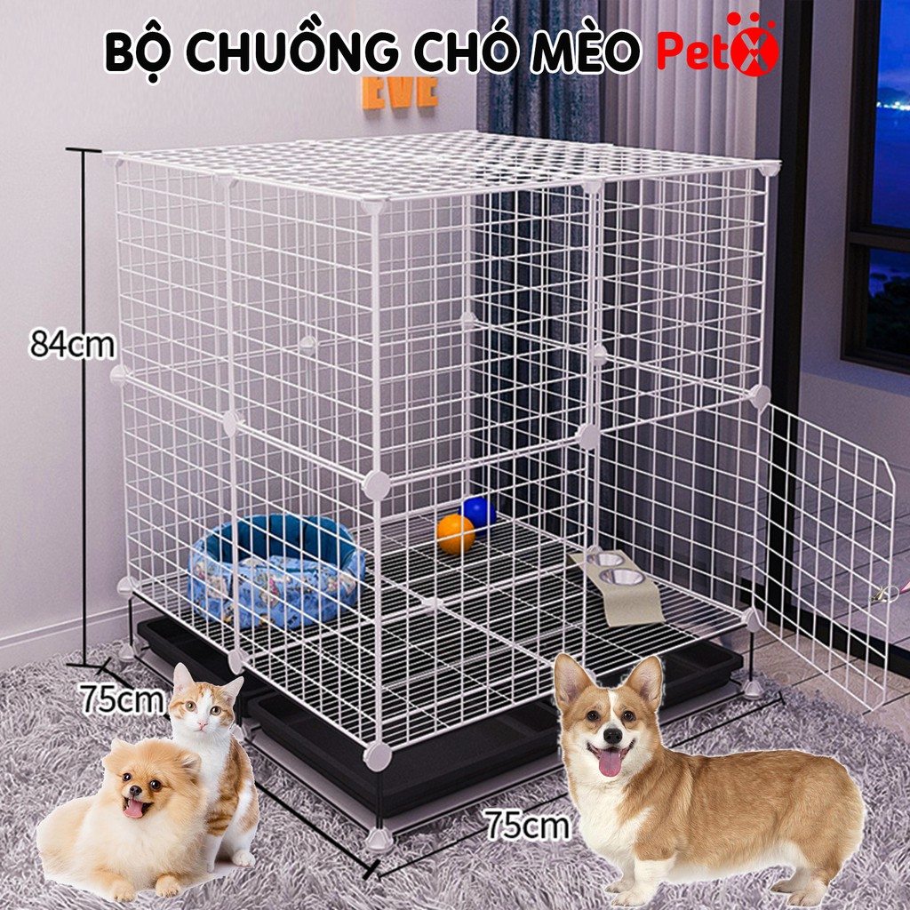 {MẪU BÁN CHẠY}Chuồng chó có chân khay PetX (cho mèo, thỏ, sóc, bọ ú…)