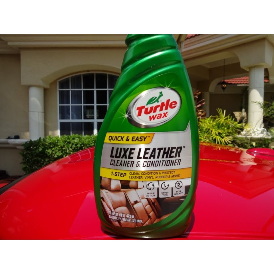Dung dịch làm sạch &amp; bảo dưỡng nội thất xe hơi Turtle Wax Luxe Leather cleaner &amp; Conditioner 473ml ducthanhauto