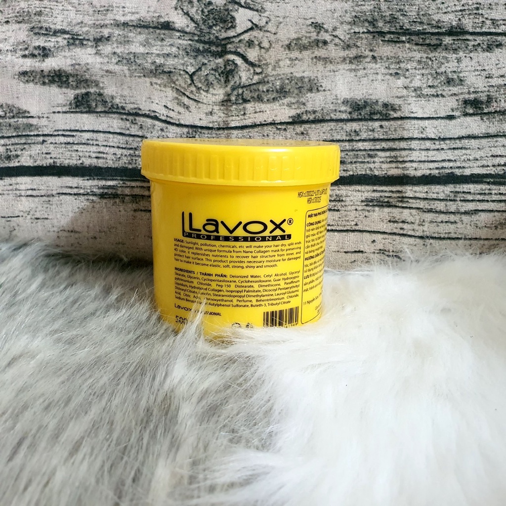 Hấp phủ bóng giữ màu 4D LAVOX NANO COLLAGEN, 1000ml, siêu mềm mượt giúp phục hồi tóc - D&H Shop