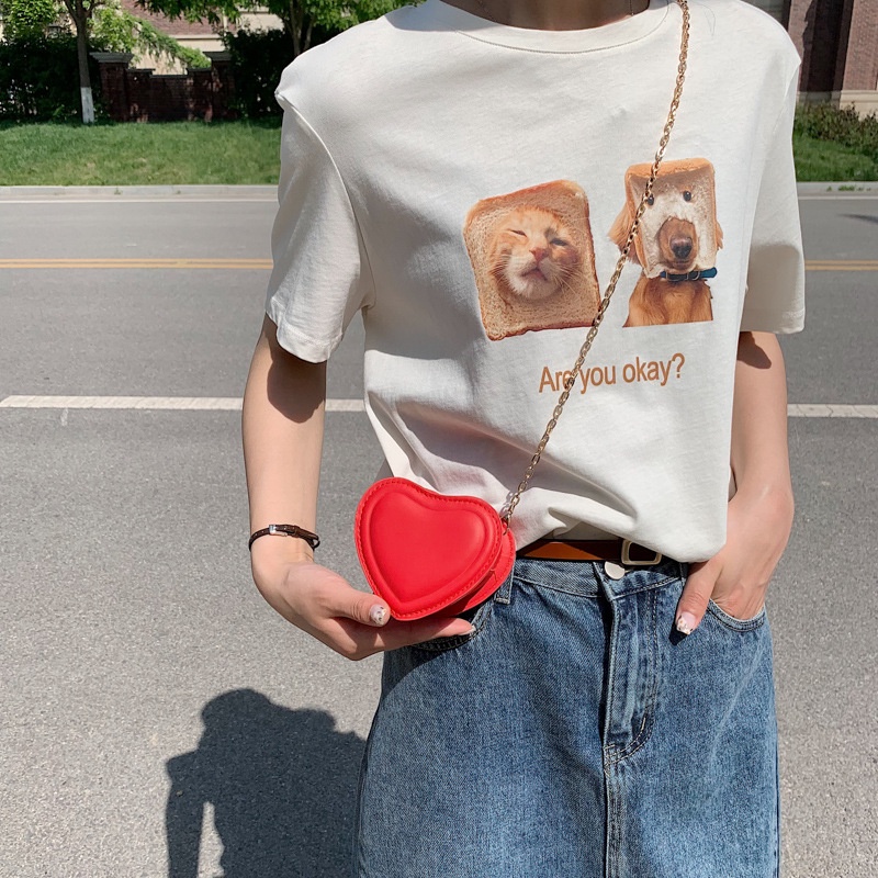 Túi đeo vai IELGY hình trái tim nhỏ xinh phong cách thời trang cho nữ