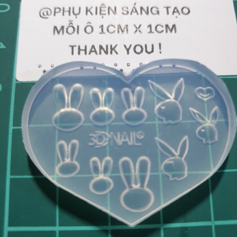 Khuôn 3DNail -khtt- Chú thỏ dễ thương🐰🐇🐰🐇