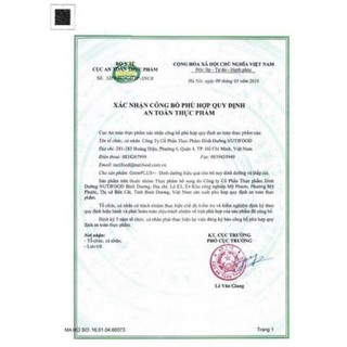 Sữa Grow Plus mẫu FDI 900gr cho trẻ thấp còi