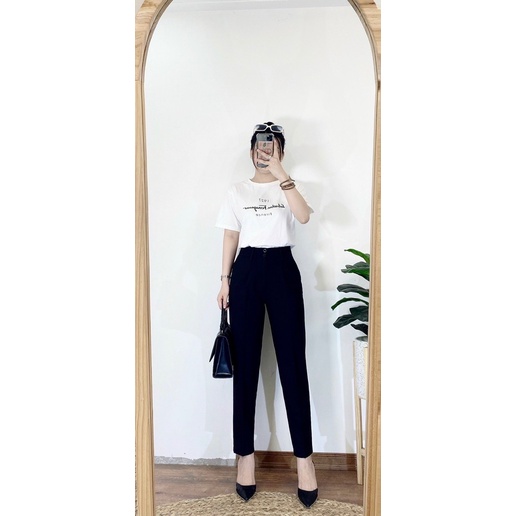 Quần baggy cao cấp cạp cao 2 cúc