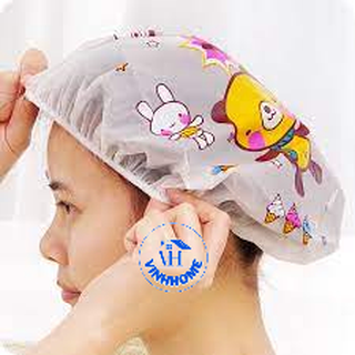 Combo 3 Mũ trùm tóc hình hoạt hình có thun